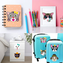 Load image into Gallery viewer, TICIAGA 36pcs Dog and Cats Make-a-face Kids Stickers Sheets, Make Your Own Dogs and Cats Stickers Fun Craft Project for Kids, 36pcs Dogs and Cats Mix and Match Stickers Kids Party Favor, Class Reward
